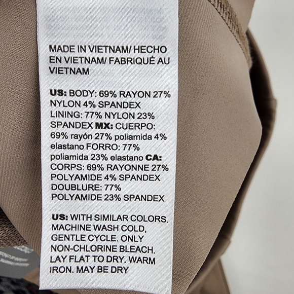 Chicos Pants Women 10T So Slimming 360 Juliet Full Length Mountain Stone Tan NWT - Picture 12 of 13